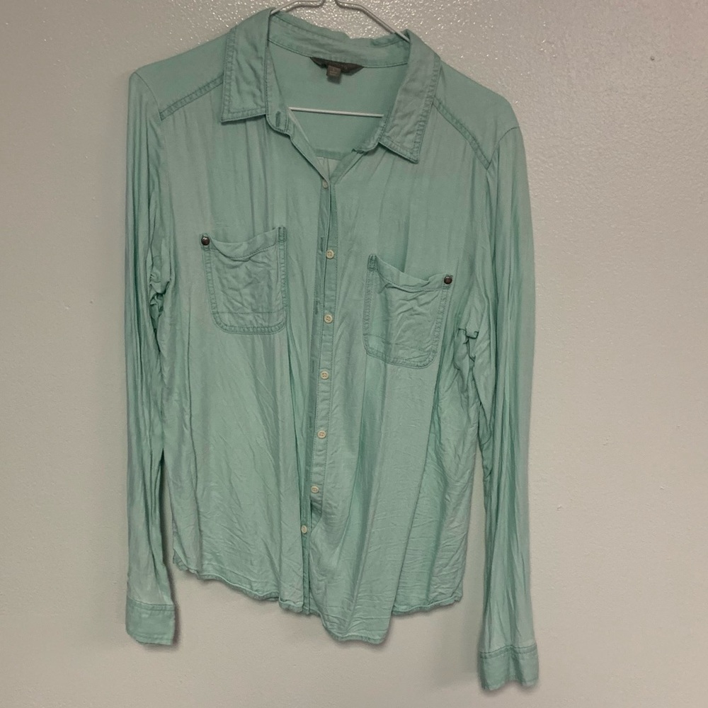 Blue button down